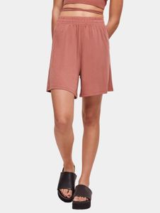 Summer Urban Classics women's shorts with pockets, 200 g/m², terracotta-orange