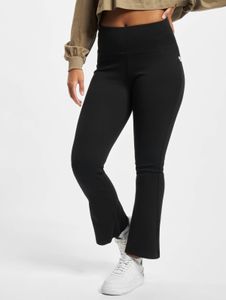 Comfortable URBAN CLASSICS women's stretch trousers 240 g/m² with cotton, black