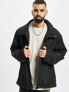Semplice giacca da uomo URBAN CLASSICS con cerniere, tasche, 89 g/m², nera
