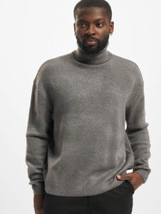 lässiges Urban Classics Herren Sweatshirt Stretch Rippbündchen Oversize Grau