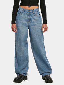 Jean confortable URBAN CLASSICS pour femme, poches zippées, coton 370 g/m², bleu