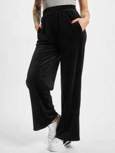 Comfortable Urban Classics women's trousers, straight fit, stretch, pockets, black