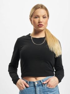 Felpa da donna Modern Urban Classics, vestibilità slim elasticizzata, 180 g/m², cotone, nera