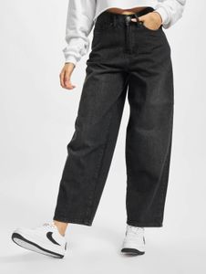 Jeans casual da donna URBAN CLASSICS con tasche con zip, cotone 370 g/m², neri