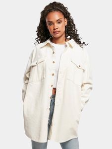 Polo femme Versatile Urban Classics à poches, coupe oversize, 285 g/m² coton, écru-blanc
