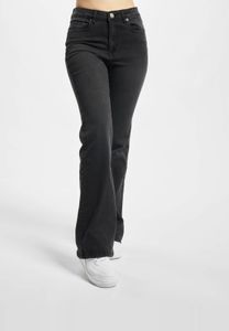 Comfortable Urban Classics women's jeans with stretch pockets, quilted with cotton, black