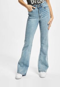 lässige Urban Classics Damen Jeans Stretch Taschen gesteppt mit Baumwolle Blau