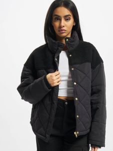 schlichte Urban Classics Damen Jacke Reißverschluss Taschen 96 g/m² Schwarz