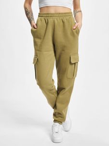 Pantaloni casual da donna Urban Classics con coulisse e tasche, cotone 300 g/m², verde oliva