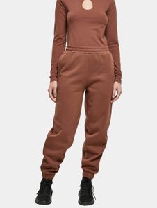Pantaloni casual da donna Urban Classics con coulisse e tasche, 300 g/m², marroni