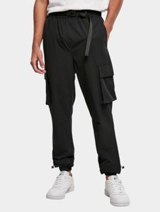 Comodi jeans da uomo Urban Classics, elasticizzati, con coulisse e cerniera, neri