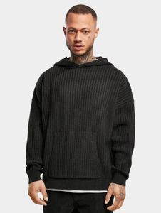 Casual URBAN CLASSICS men's hoodie, large hood, drawstring, 5 g/m², black