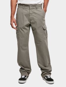 Jeans casual da uomo URBAN CLASSICS, vestibilità dritta, con tasche, 320 g/m², cotone, grigio