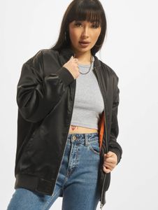 Stylish Urban Classics women's jacket, stretch, zip pockets, black