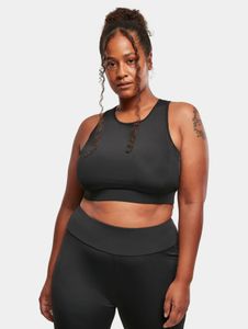 sporty Urban Classics women's T-shirt, stretch, 210 g/m², black