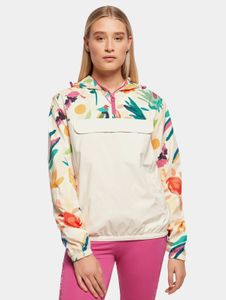 Functional Urban Classics women's jacket, large hood, drawstring, 68 g/m², white/multicolored