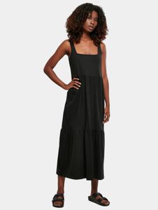 stilvolles Urban Classics Damen Kleid 180 g/m² mit Baumwolle Schwarz