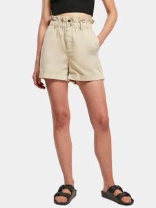 Comfortable Urban Classics women's shorts with pockets, 240 g/m² cotton, beige