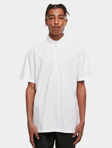 Casual Urban Classics men's zip-up T-shirt, oversize, 220 g/m², cotton, white