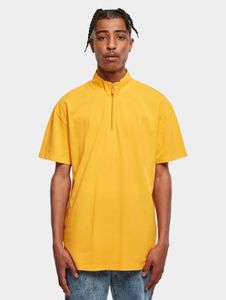 Casual Urban Classics men's zip-up T-shirt, oversize, 220 g/m², cotton, yellow