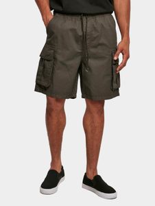 Short homme Urban Classics léger, gris, avec cordon de serrage et fermeture Velcro, 200 g/m² coton.