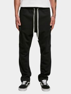 Comodi jeans da uomo Urban Classics con coulisse e cerniera, 300 g/m² di cotone, neri.