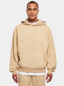 Felpa con cappuccio da uomo Casual Urban Classics, in maglia a coste con polsini a coste, 470 g/m², cotone, beige