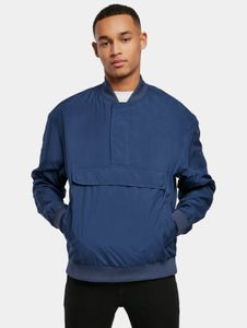 Pullover da uomo casual Urban Classics con tasche con zip, 68 g/m², blu navy