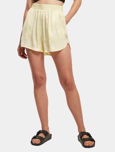 Pantaloncini da donna Urban Classics leggeri, 95 g/m², giallo pastello