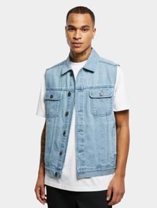 Functional Urban Classics men's jacket with Velcro closure and chain detail, cotton, blue