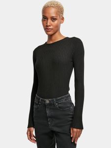 Comoda camicia a maniche lunghe da donna Urban Classics, 12 g/m², nera.
