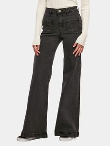 stylische Urban Classics Damen Jeans Stretch mit Baumwolle Schwarz