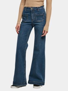 stylische Urban Classics Damen Jeans Stretch mit Baumwolle Blau