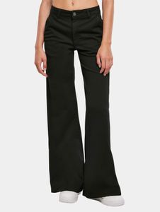 Jean stretch pour femme Stylish Urban Classics, en coton noir, avec poches zippées
