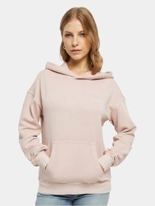 Felpa con cappuccio da donna Casual Urban Classics, in maglia a coste con polsini a coste, 300 g/m² di cotone, rosa