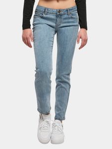 Jean femme Stylish Urban Classics, coupe droite, stretch, fermeture éclair, coton, bleu