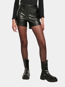 Pantaloncini da donna URBAN CLASSICS leggeri, elasticizzati, con tasche con zip, neri