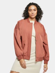 Modern Urban Classics women's jacket with zippers and pockets, 210 g/m², terracotta-orange
