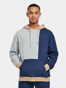 Sweat à capuche confortable Urban Classics pour homme, avec cordon de serrage, maille côtelée, coton 300 g/m², bleu