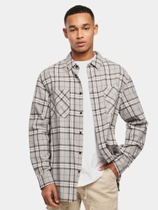 Polo moderno para hombre URBAN CLASSICS con bolsillos, corte oversize, 128 g/m², algodón, gris.