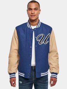 Chaqueta casual Urban Classics para hombre con bolsillos acolchados, 600 g/m², azul.