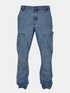 Comodi jeans da uomo Urban Classics, vestibilità dritta, con tasche, in denim con cotone, blu