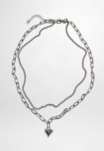 Casual Urban Classics unisex necklace with drawstring, silver