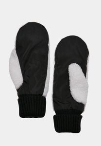 Comfortable Urban Classics unisex gloves with ribbed cuffs, black