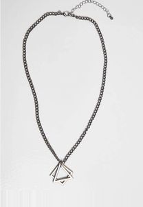 Versatile Urban Classics unisex necklace, chain detail, anthracite melange
