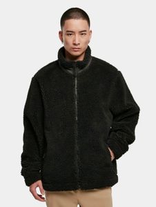 Modern Urban Classics Men's Jacket with Zipper and Pockets, 570 g/m², Black