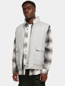 Modern URBAN CLASSICS men's jacket with zippers and pockets, 78 g/m², grey