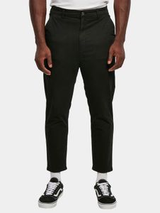 Jeans da uomo Modern URBAN CLASSICS elasticizzati con tasche con cerniera, in cotone, neri