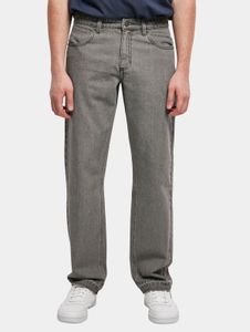 Eleganti jeans da uomo URBAN CLASSICS con tasche con zip, in cotone, grigi
