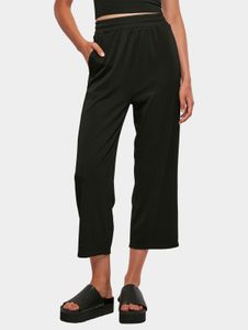Jean femme Urban Classics confortable, coupe droite, extensible, cordon de serrage, noir